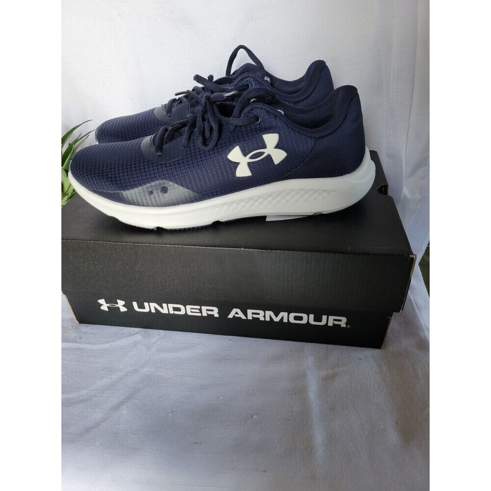 Under Armour Men's Charged Pursuit 3 Tech Navy White 3025424-400 Size 8.5 - Picture 3 of 9